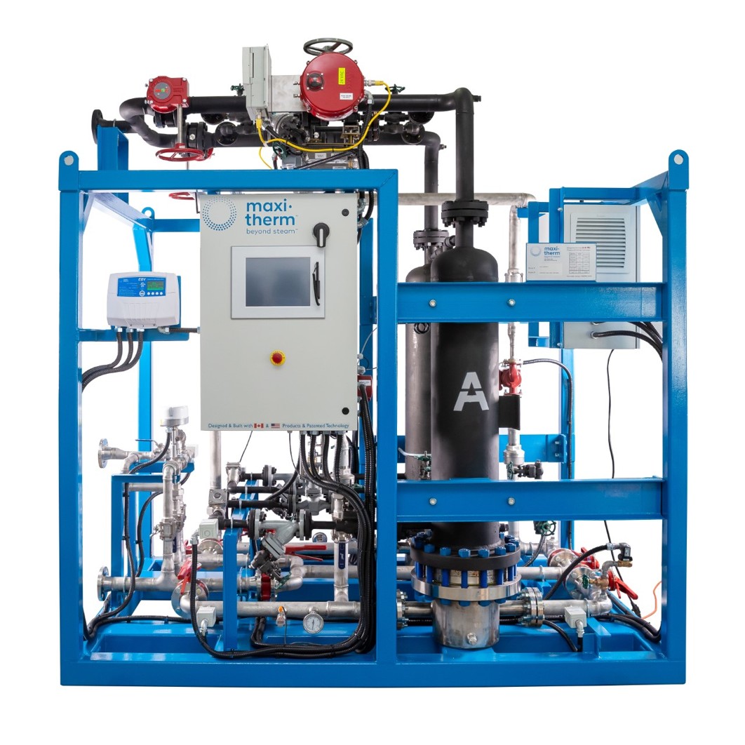 premounted master mixing valve with duplex high pressure steam to domestic hot water system